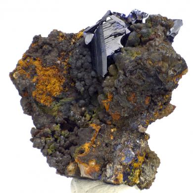 Azurite, goethite