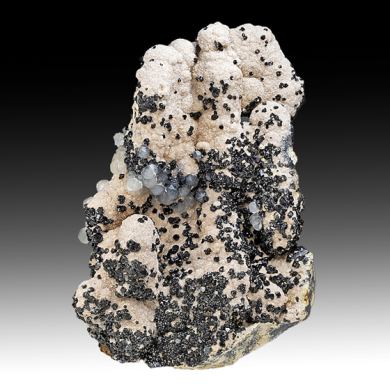 Rhodochrosite with Sphalerite, Calcite