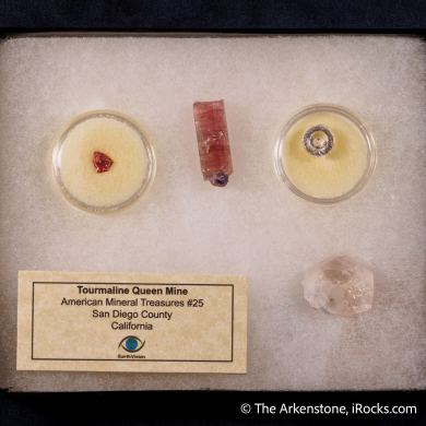 Tourmaline & Beryl var. Morganite (Rough & Cut set)