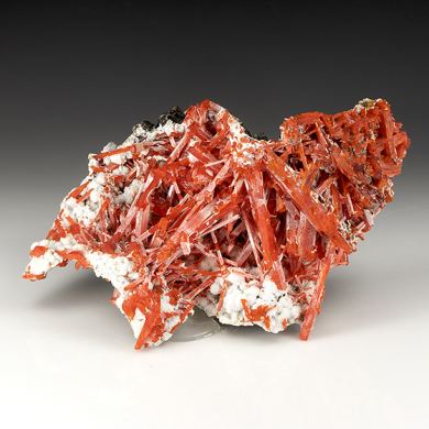 Crocoite with Gibbsite