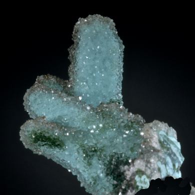 Chrysocolla with Quartz and Malachite